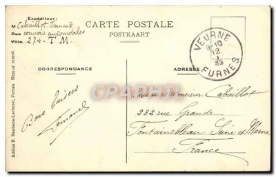Furnes — Processão de Furnes — A Pietas «Veronica» — Edição R. Reubens-Lacheret — Verso