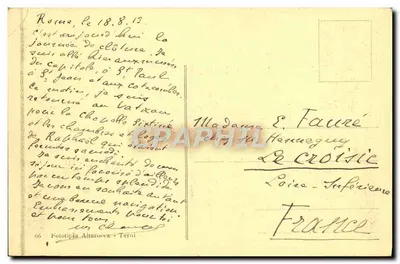 Rzym – Chiostro di S. Paolo — Fototipia Alterona - Terni — Rewers