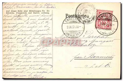 Widok doliny Engelberg — góra Wildgelsberg — wydawca nieodczytalny — Rewers