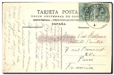 Fuenterrabía — Częściowy widok kościoła i miasta — M. D. nr 157 — Rewers