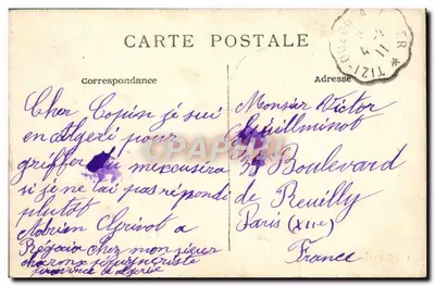 Réghaïa — La grand'rue — J. Geiser, Fot. - Alger — Achterkant