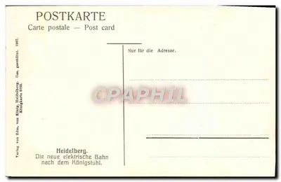 Heidelberg — Nowa linia elektryczna w kierunku Königstuhl — wydawca Königstuhl, nr 8732 — Rewers