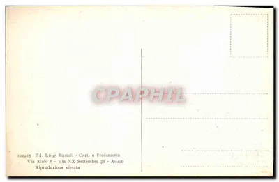 Anzio - Sulla Spiaggia di levante — Éd. Luigi Bartoli, n° 101403 — Verso