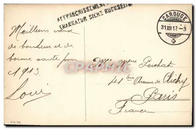 Genève — La Jonction de l'Arve et du Rhône — Uitgever P.H. 313 — Achterkant
