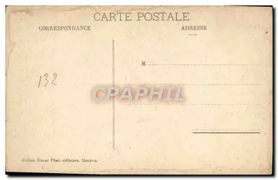 O Rio Rhône e o Quai da Correios — Genebra — J.J. 2302 — Verso