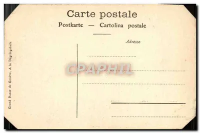 Ginebra — Hotel de Correos — Rue du Mont-Blanc — n° 52 — Reverso