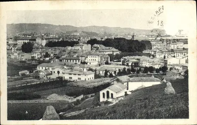 Bilhete postal antigo Irun Vista geral