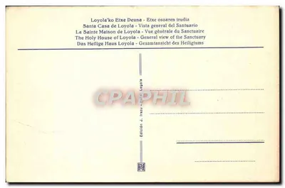 Święta Domowa w Lorecie — Ogólny widok świątyni — Wydawnictwo J. Irazu, Loyola — Rewers