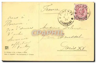 Firenze — Pałac Pitti — G. Modiano & Co. - Firenze — Rewers