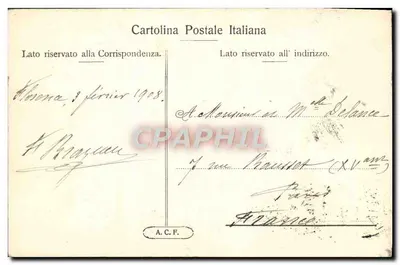 Firenze — Fasada katedry — Cartolina Postale Italiana — Rewers