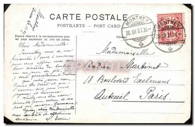 Alpe de Barmaz perto de Champéry e Dents du Midi — P.N. 8619 — Verso