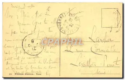 Rzym - S. Pietro - S. S. Pio X a passeggio nei giardini vaticani — Fototipia Alteroca, Terni — Rewers