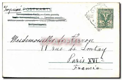 Wachters van de Italiaanse Koninklijke Garde — gekleurde uniformen — uitgever Imp. P. P. Paris, n° I — Achterkant
