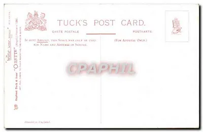 Capitole stanu Ohio — widok malowany — Tuck's Post Card, seria 'Wide World' — Rewers