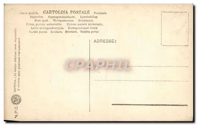 Statua Dawida przez Donatello — Narodowy Muzeum w Florencji — wydanie N.P.C. nr 124 — Rewers