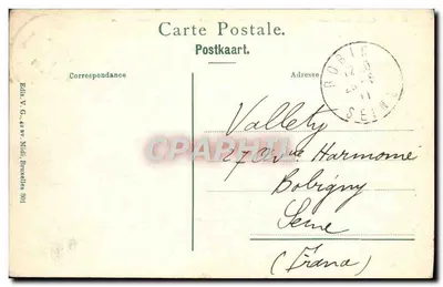 Gand — Zamek Wspólnoty: Szlak okrężny (strona północna); tylne dziedziniec i dach stajni; kuchnia — Rewers