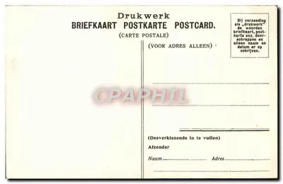 Weddesteeg em Leiden — rua onde Rembrandt nasceu — Uitgave Société Anonyme — Verso