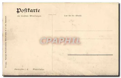 Karlsruhe — Rheinhafen — editor V.J. 5394 — Verso