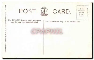 Bettws-y-Coed — Velho Casebre — editor L.P. & F. A.P. Llandrindod Wells, n°234 — Verso