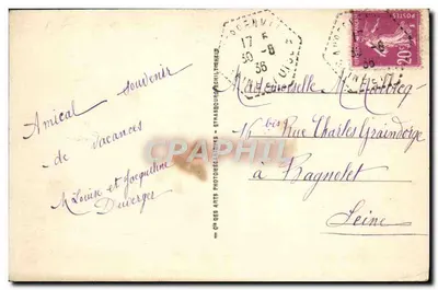 ÉLISABETHVILLE — Ogólny widok plaży — Stara pocztówka fotograficzna - Straßburg — Rewers