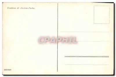 Tumba de Rustem-Pasha — Tarjeta postal antigua n° 2489489 — Reverso