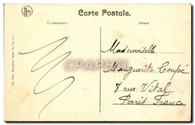 Brukselka - Plac Brouckère — wydawca N. Neels, seria 10, nr 17 — Rewers