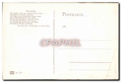 La Loreley — widok z kamienia — wydawca HH, nr 105 — Rewers