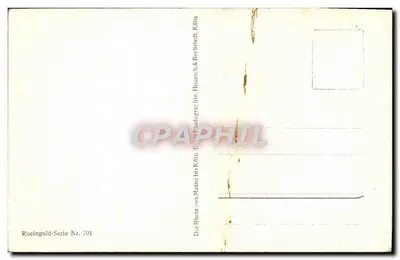Cólnia - Catedral, Estação, Ponte Hohenzollern e Terreno de Exposição — Série Rheingold Nr. 201, editada por Haurisch & Bechstedt — Verso