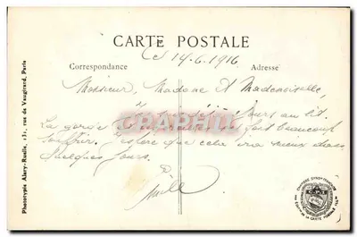 Elverdinghe (België) — De Kerk en het Kerkhof — L.C.H. Paris, n°500 — Achterkant