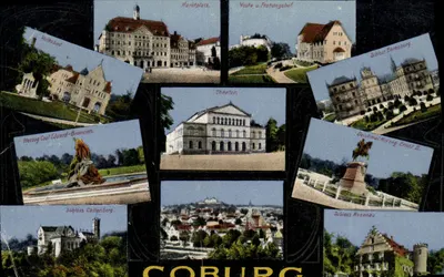 Bilhete postal antigo Coburg