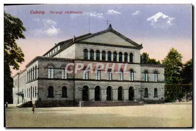 Cobourg. Herzogl. Hoftheater — teatro ducal — editor desconhecido, número de série não visível