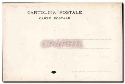 Wąskie uliczki w Bordighera — łuk i fasady w cegle — wydawca Il Benigni - Bordighera — Rewers
