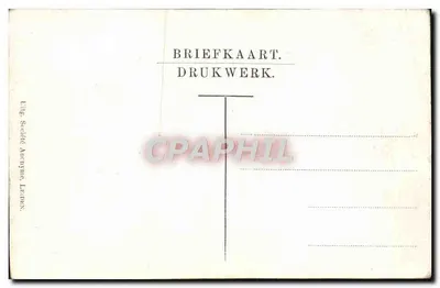 Wnętrze Groote Kerk w Haarlem — żelazna kratka — wydawca Uitge. Soc. Anonyme Leiden — Rewers