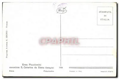 Santa Catarina de Siena — canonissa — Enea Piccolomini, Sborgi, n°1104 — Verso