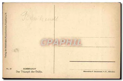 Rembrandt — Triumf Dalilii — Mezzotinto F. Bruckmann A.-G., Monachium — Rewers