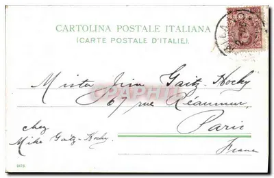 Saluti da Milano — vue panoramique — Cartolina Postale Italiana — Verso
