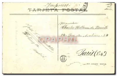 Madryt — Statua Mendizábal — Wydawca: Fot. Lacoste Madryt, nr 145 — Rewers