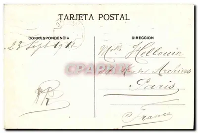 Madryt — widok z ptaka — wydawca Cordelia Castañeira y Álvarez, nr 503 — Rewers