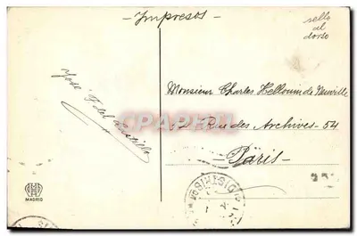 Madrid — Parque del Oeste — editor Hauser y Menet, n° 50 — Verso