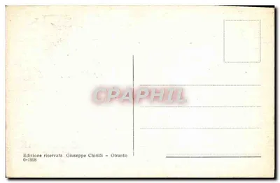 Punta Craulo vista de Scirocco — edição reservada Giuseppe Chirilli, Otranto — Verso