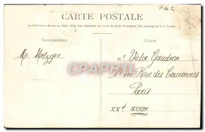 Boulogne-sur-Mer — De Porte des Degrées en het Souvenir Français — Siévenard, uitgever — Achterkant