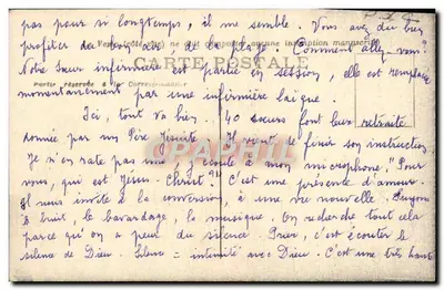 Boulogne-sur-Mer — Couvent des Religieuses Augustines (côté gauche) — éditeur non visible — Verso
