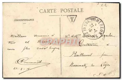 Boulogne-sur-Mer — Westpier an einem Sturmtag — L. D., B., 196 — Rückseite