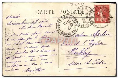 Samois-sur-Seine — O Bourdon — Coleção Artística L. M. — Verso