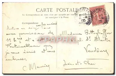 Fontainebleau — Camp d'Avon (N° 1) — G.B.N. Fontainebleau — Rewers