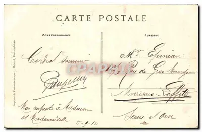 Floresta de Fontainebleau — Gorges de Franchard – O Labirinto dos Druidas — Imp. L. Menard, Fontainebleau, n°152 — Verso
