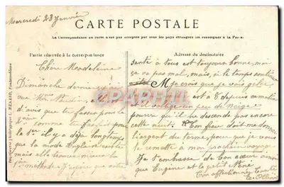 Palácio de Fontainebleau — O Canal do Parque — Efeito de Neve — Coleção Artística L. M. - 5 — Verso