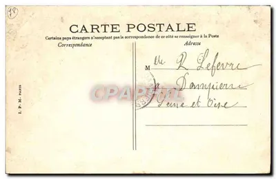 Bilhete postal antigo Draveil O Castelo A Lanterna — Verso