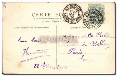 Park Saint-Cloud — Kaskada — P. Marmuse, Paryż, nr 10 — Rewers