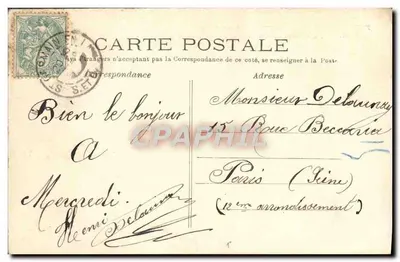 St-Germain-en-Laye — Widok na windę i most nad ziemią z wzniesienia Grot — wydawca P. 17 — Rewers